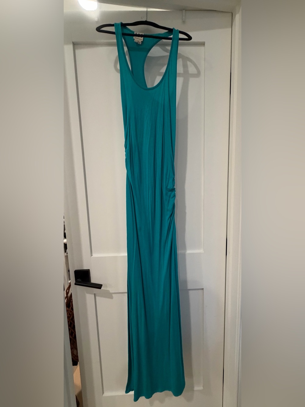Haute Hippie Teal Sleeveless Racerback Maxi Dress